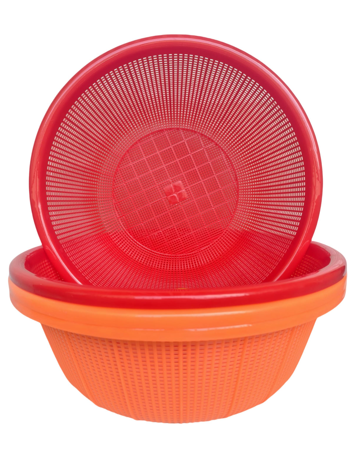4 Pcs Large Plastic Wash Basket Round Perforated Colander Wash Vegetables and Fruits Drain Cooked Pasta Kitchen Essentials Food Strainer Basket Strainer Kitchen Blue Green Red Orange color
