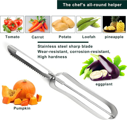 Potato Peelers for Kitchen, 2 Pcs, Just Like Mom's old steel Peeler