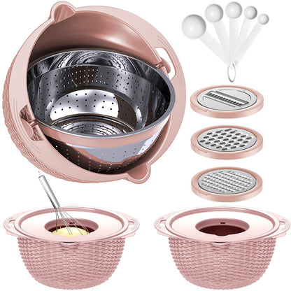 Over the Sink Colander - Strainers and Colanders - Sink Strainer Basket - Expandable Fine Mesh Strainer with Rubber Grip for Veggie, Fruits, Pasta, Home Kitchen Essentials (9.5W x 13.4-21.3L x 3.3H)