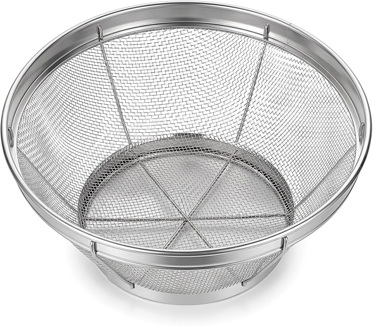 Rice Strainer Fine Mesh, Stainless Steel Colander Fine Mesh Strainer for Pasta, Rice, Fruit, Metal Net Baskets for Strain, Drain, Rinse or Steam