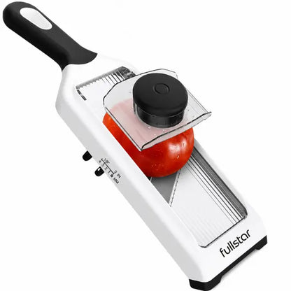 Fullstar Handheld Mandoline Slicer, Adjustable Vegetable Slicer with 4 Thickness Settings, Julienne Blade & Safety Guard