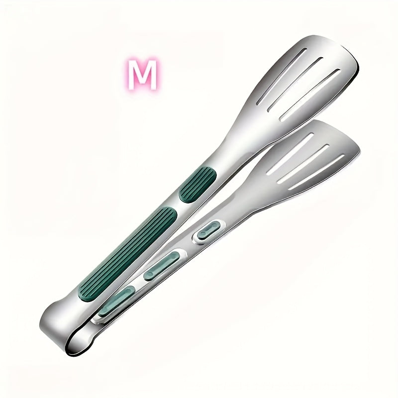 Stainless Steel Food Clip with Handle Ergonomic Grip Base for Barbecue Grill Salad Easy-To-Use Serving Tongs for Outdoor Hotel Buffet Home Kitchen Essential Kitchen Accessory for Cooking And Buffet Service Buffet Serving Tool