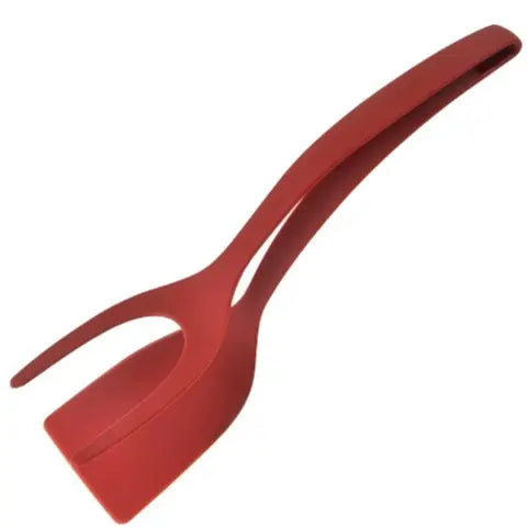 BRODARK 2-in-1 100% Silicone Nonstick Spatula & Turner Tongs with Handle - Food Grade Cooking Tools, Modern Kitchen Utensils, Multi Purpose Kitchen Cookware Accessories, Sturdy, Scratch-Resistant for Flipping Eggs, Steaks