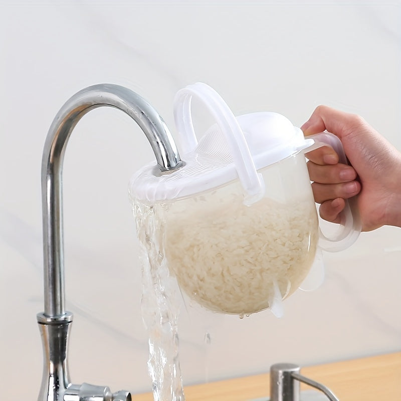 1pc Fast Automatic Rice Washing Machine, Grain Cleaning Strainer, Rice Sieve Colander Basket, Kitchen Gadgets