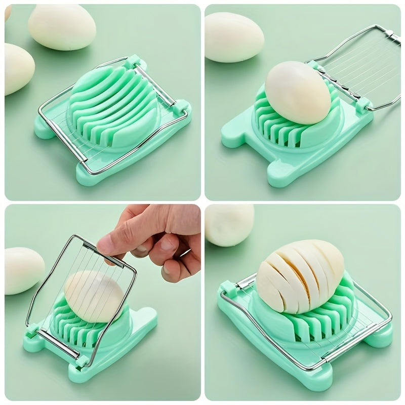 1 Egg Slicer - Stainless Steel Wire Cutter, Suitable for Kitchens And Restaurants - Easy to Slice Eggs, Fruits, And Vegetables, Kitchen Accessory