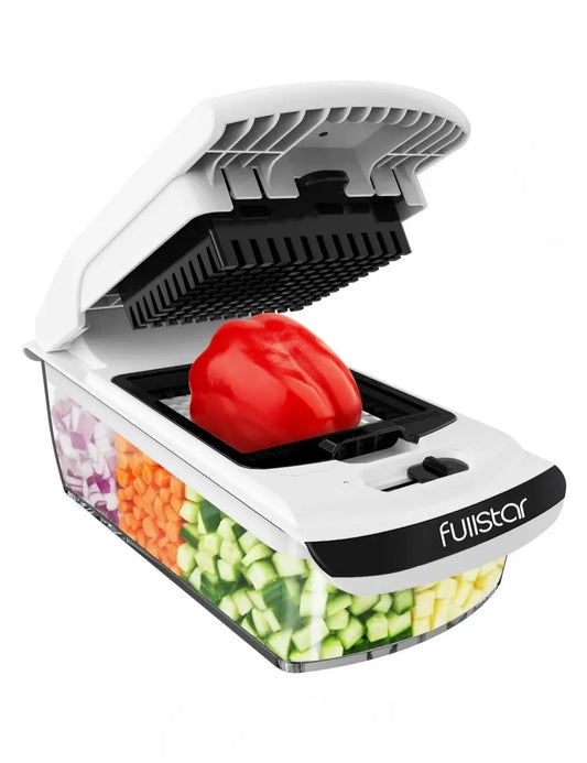 Fullstar Vegetable Chopper & Slicer, Onion Dicer, Food Cutter with Stainless Steel Blades, Dishwasher-safe for Meal Prep