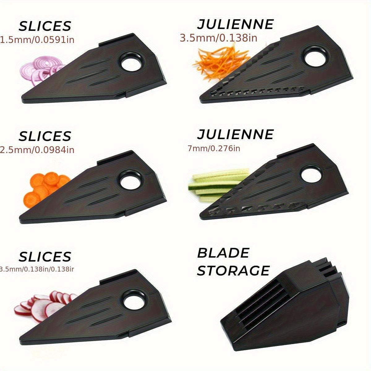 5-in-1 Adjustable Mandolin Slicer for Kitchen V-Blade Stainless Steel Mandoline Food Slicers Vegetable Cutter Julienne Slicer, Potato Onion Slicer