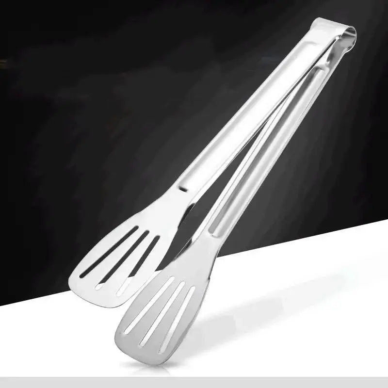 Stainless Steel Food Tongs, 1 Count Multipurpose Bread Barbecue Tongs, Durable Kitchen Utensils for Cooking & Frying & Grilling