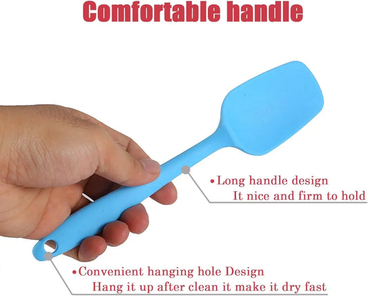 4-Piece Silicone Spatula Set, Rubber Spoon Spatula for Baking,Heat Resistant Cooking Utensil,Flexible Silicone Spoon Baking Mixing Tool Cooking Gadget,Kitchen Accessories Bakeware Hanging