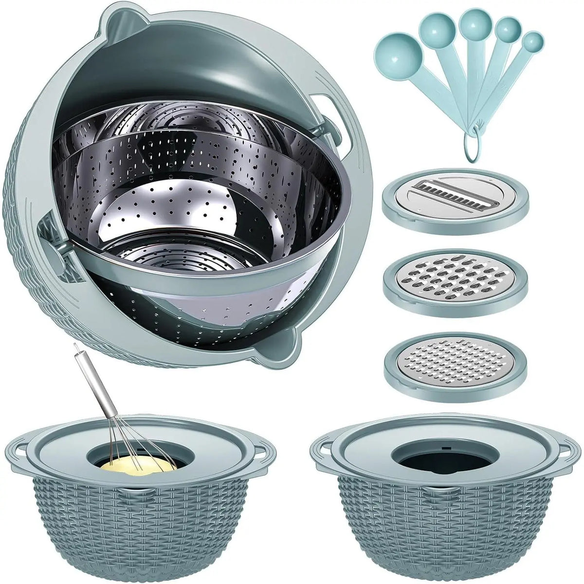 Over the Sink Colander - Strainers and Colanders - Sink Strainer Basket - Expandable Fine Mesh Strainer with Rubber Grip for Veggie, Fruits, Pasta,  Kitchen Essentials (9.5W x 13.4-21.3L x 3.3H)