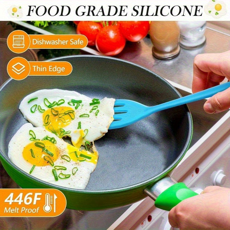 2pcs Mini Silicone Spatula Set - Heat-Resistant, Non-Stick And Dishwasher Safe - Perfect for Cooking Fish, Eggs, Pancakes - Random Color Kitchen Tool, Random Color