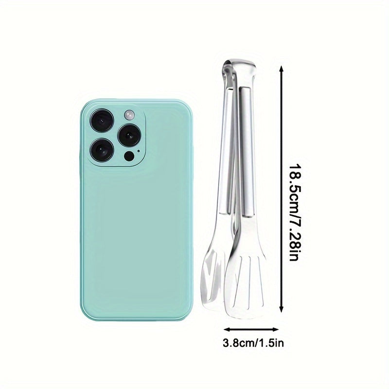 1pc Stainless Steel Food Tong, Barbecue Clip, Spicy Hot Pot Clip, Outdoor Cooking Supplies