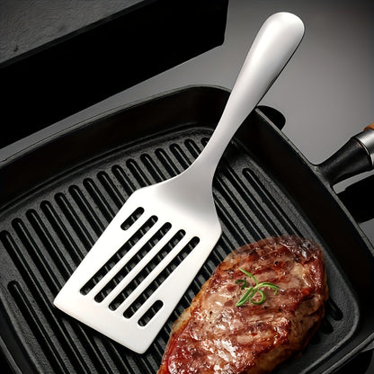 Durable Stainless Steel Turning Spatula - Professional Restaurant & Home Kitchen Tool with Anti-Stick Surface for Steak, Pancake, Burger, BBQ, Pan Cooking - Easy to Clean Design