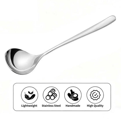 4-Piece Stainless Steel Spoon Set, Stainless Steel Serving Spoons Set, Soup Ladle,Kitchen Cooking Utensils Set home dining,sohochic