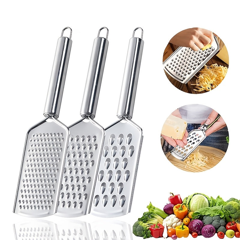 Stainless Steel Slicer, Potato Shred Slicer, Stainless Steel Multifunctional Kitchen Radish Slicer, Vegetable Slicer, Scraper, and Hand Guard, for Vegetables, Cheese, Fruits and Lemon, Suitable for Kitchens, Restaurants, Camping, Kitchen Gadgets