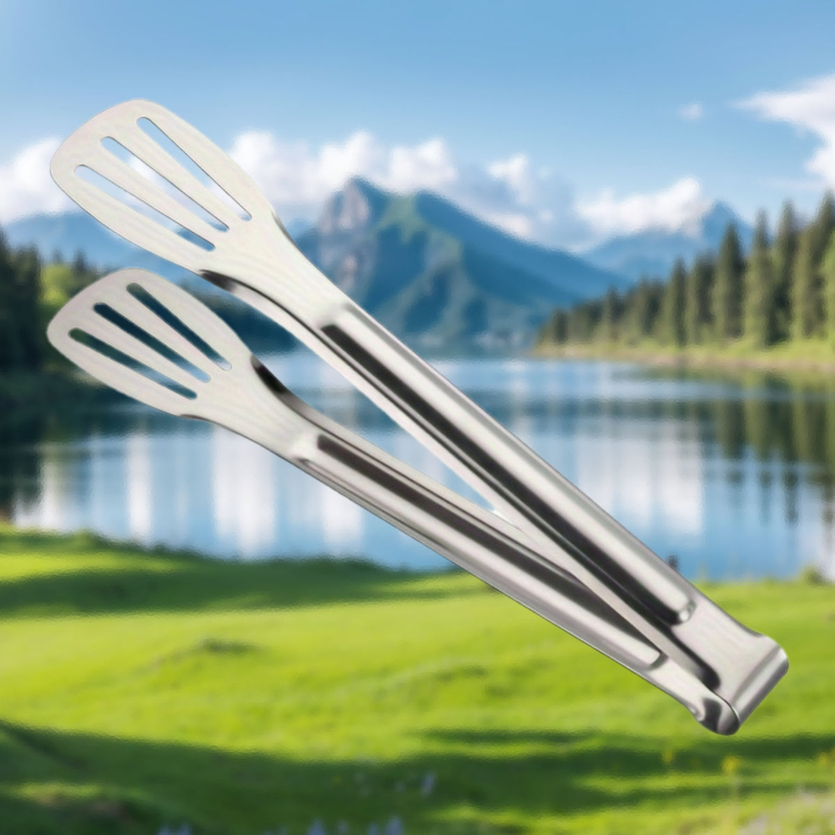 1pc Stainless Steel Food Tong, Barbecue Clip, Spicy Hot Pot Clip, Outdoor Cooking Supplies