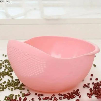 Multi‑Functional Dual Layer Kitchen Drain Basin, Versatile Colander Strainer Basket, Practical Food Washing Tool for Rinsing Rice, Fresh Fruits, Vegetables & Daily Household Meal Prep Utensils Blue
