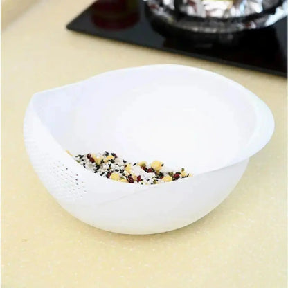 Multi‑Functional Dual Layer Kitchen Drain Basin, Versatile Colander Strainer Basket, Practical Food Washing Tool for Rinsing Rice, Fresh Fruits, Vegetables & Daily Household Meal Prep Utensils Blue