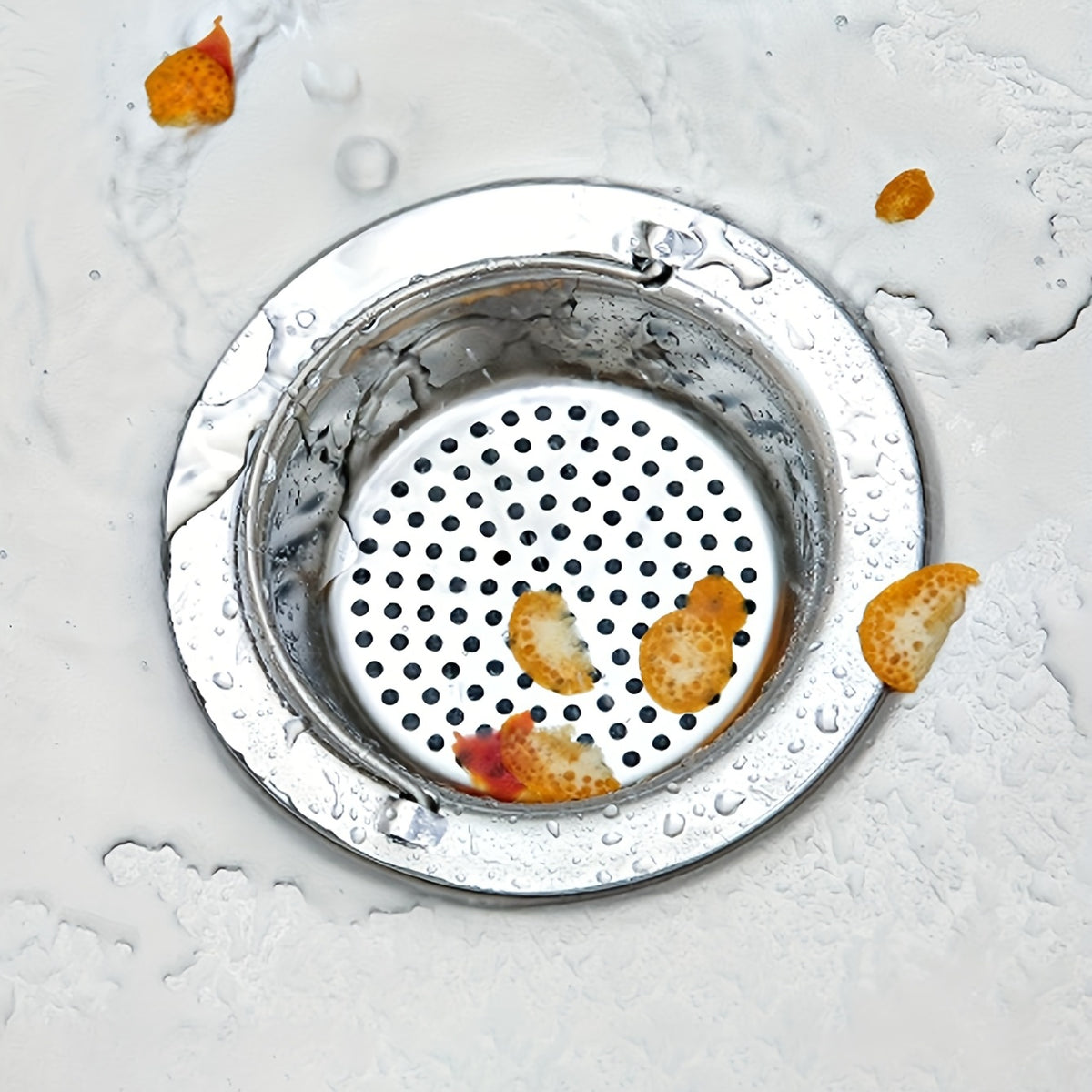 Sink Filter Mesh with Handle, Sink Filter Mesh Sink Stainless Steel Kitchen Dishwashing Vegetable Basin Filter Basket Sewer Floor Drain Mesh