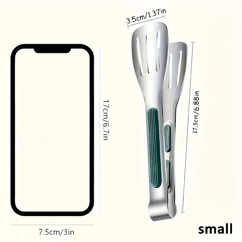 Stainless Steel Food Clip with Handle Ergonomic Grip Base for Barbecue Grill Salad Easy-To-Use Serving Tongs for Outdoor Hotel Buffet Home Kitchen Essential Kitchen Accessory for Cooking And Buffet Service Buffet Serving Tool