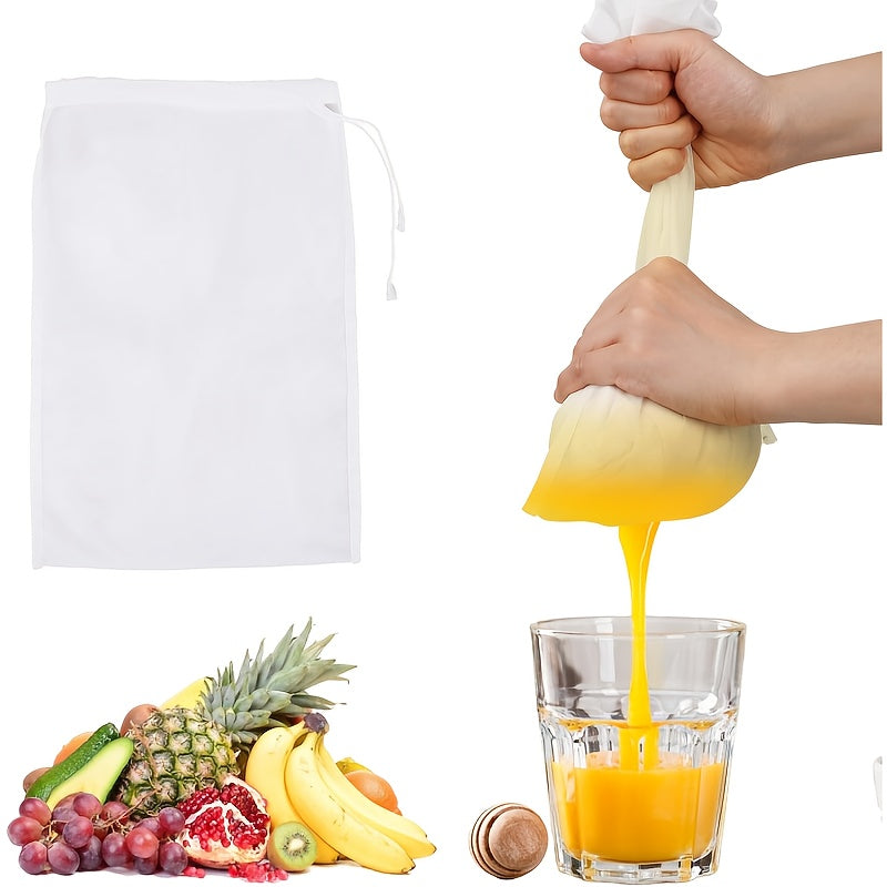 Food-Grade Nylon Filter Bag Reusable Nut Milk Cheese Cloth Cold Brew Coffee Tea Filter Suitable for 37 Festive Occasions Vegetable Strainer Fine Mesh Colander Kitchen Gadget Baking Essential 8×12 Inches Holiday Baking Season Christmas Meal Prep