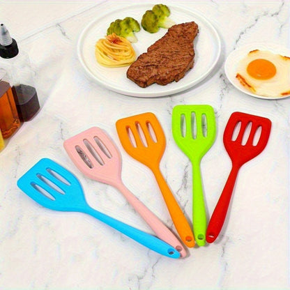 2pcs Mini Silicone Spatula Set - Heat-Resistant, Non-Stick And Dishwasher Safe - Perfect for Cooking Fish, Eggs, Pancakes - Random Color Kitchen Tool, Random Color
