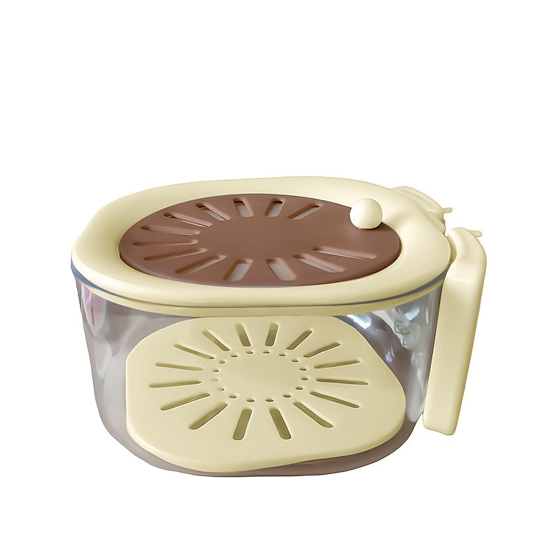 2-in-1 Double-Layer Drain Basket • Foldable Handle Fruit Drainer Container • Multi-Functional Food Strainer • Refrigerator Fresh-Keeping Basket • Thickened Fruit Plate • Suitable for Kitchen, Fridge, Camping, and Picnic