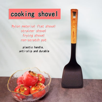 1pc Flat Spatula/Slotted Spatula/Frying Spatula/Non-Scratch Cooking Spatula/High-Temperature Resistant Nylon Material