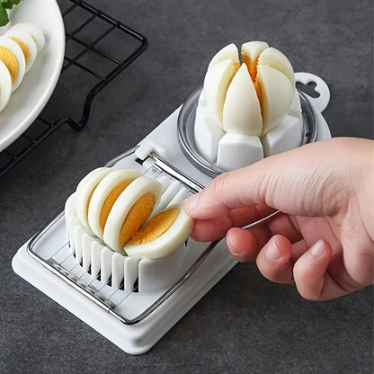 A Multifunctional Egg Slicer for Home Use, Suitable for Hard-Boiled Eggs, a 2-In-1 Cutter/Slicer/Dicer, a Kitchen Gadget