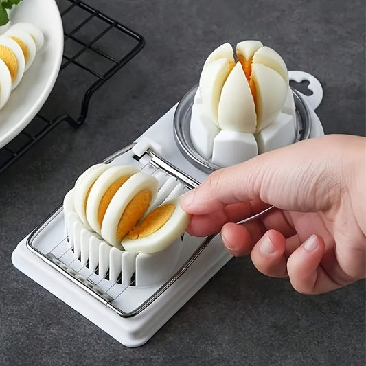 A Multifunctional Egg Slicer for Home Use, Suitable for Hard-Boiled Eggs, a 2-In-1 Cutter/Slicer/Dicer, a Kitchen Gadget