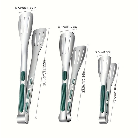 Stainless Steel Food Clip with Handle Ergonomic Grip Base for Barbecue Grill Salad Easy-To-Use Serving Tongs for Outdoor Hotel Buffet Home Kitchen Essential Kitchen Accessory for Cooking And Buffet Service Buffet Serving Tool
