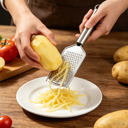 5PCS Stainless Steel Cheese Grater Set, Kitchen Grater & Peeler & Slicer, Lemon Zester with Cleaning Brush for Vegetable, Fruit, Chocolate
