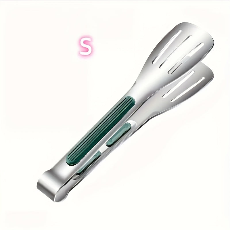 Stainless Steel Food Clip with Handle Ergonomic Grip Base for Barbecue Grill Salad Easy-To-Use Serving Tongs for Outdoor Hotel Buffet Home Kitchen Essential Kitchen Accessory for Cooking And Buffet Service Buffet Serving Tool