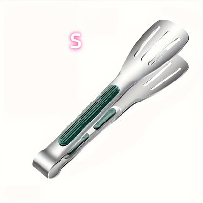 Stainless Steel Food Clip with Handle Ergonomic Grip Base for Barbecue Grill Salad Easy-To-Use Serving Tongs for Outdoor Hotel Buffet Home Kitchen Essential Kitchen Accessory for Cooking And Buffet Service Buffet Serving Tool