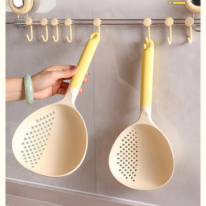 2 in 1 Long Handle Spoon Skimmer, High Temperature Resistant Integrated Large Soup Strainer Ladle for Home Kitchen Cooking