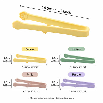 Silicone Food Tongs - 1 Count, Non-Slip Standable Cat Paw-Shaped, Heat-Resistant Kitchen Utensil for Grabbing Snacks, Fruits, Daily Use
