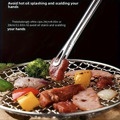 Stainless Steel Multi-Functional BBQ Tongs, Bread Clips, and Ice Cubes – Perfect for Grilling, Baking, Camping, Restaurants & Home Use. Heat-Resistant Kitchen Food Pliers Barbecue Tool – Essential for Christmas, Halloween, and Every Day of the Year