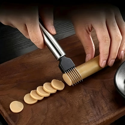 [Efficient Kitchen Slicer] 1pc Stainless Steel Vegetable Slicer - Multifunctional Handheld Onion Cutter for Efficient Slicing - Suitable for Onions, Garlic, Tomatoes - Essential Kitchen Tool, Dicer