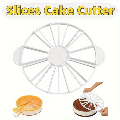 1pc Cake Slicer Divider, Round Plastic Cake Cutting Guide, Equal Slice Cake Cutter Tool for Birthday Cakes, Cheesecake, Pizza, Pies & Desserts