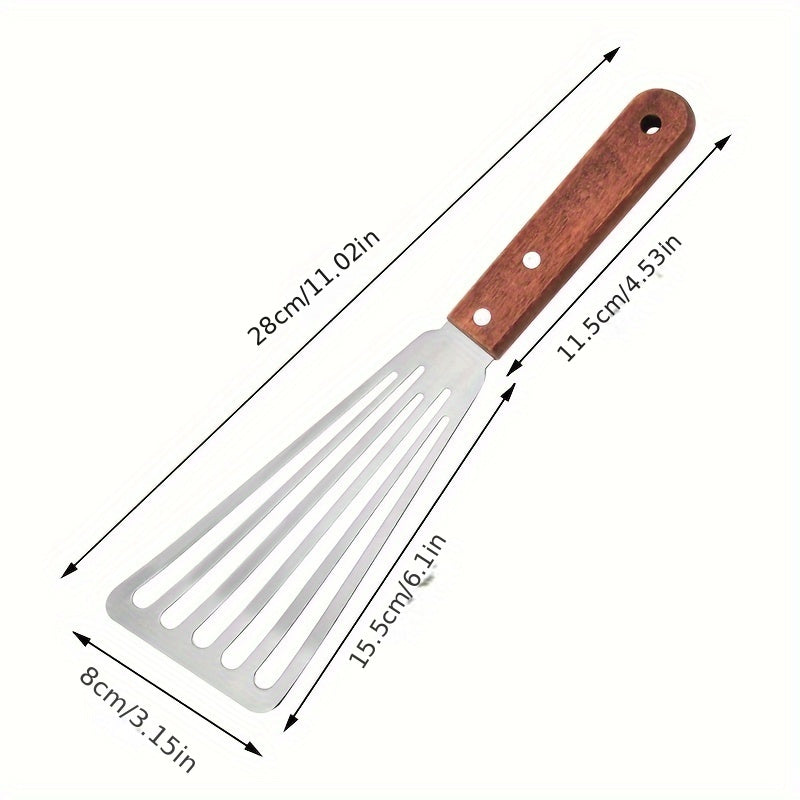 2pcs Stainless Steel Spatula - Fish Spatula, Slotted Spatulas for Cooking, Flipping, Turning, Frying And Grilling - Kitchen Utensils - for Home Cooks & Chefs - Perfect Gift for Foodies