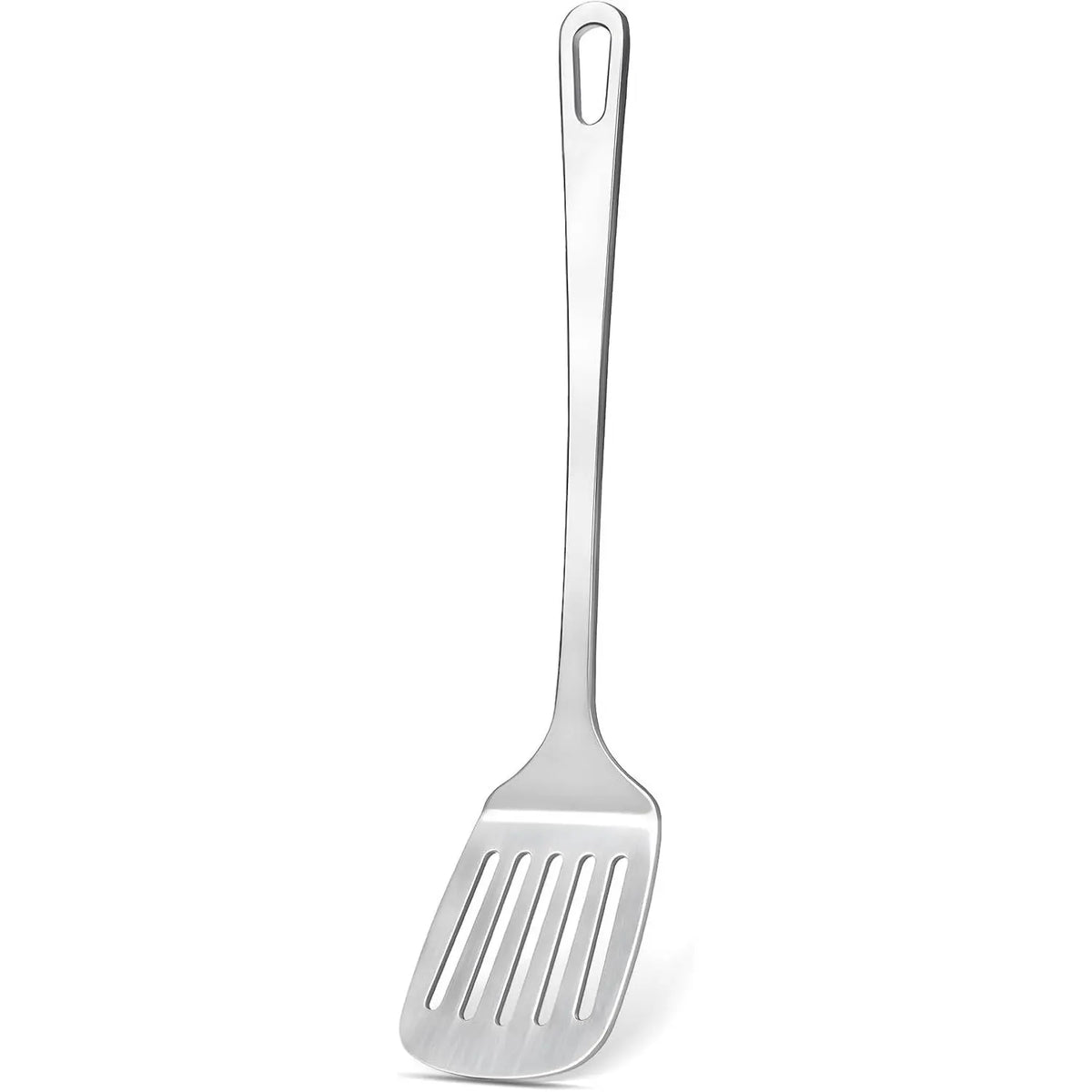 2 count Stainless Steel Spatulas Set, Metal Spatula Solid & Slotted Turner, Heavy Duty Sturdy Spatula for Kitchen Use, High Heat Resistant Cooking Utensils for Fish Eggs Pancakes, Easy to Clean,