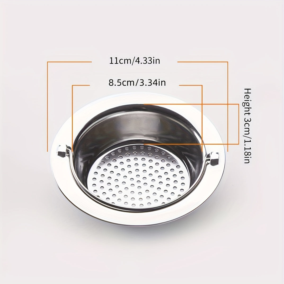 Sink Filter Mesh with Handle, Sink Filter Mesh Sink Stainless Steel Kitchen Dishwashing Vegetable Basin Filter Basket Sewer Floor Drain Mesh
