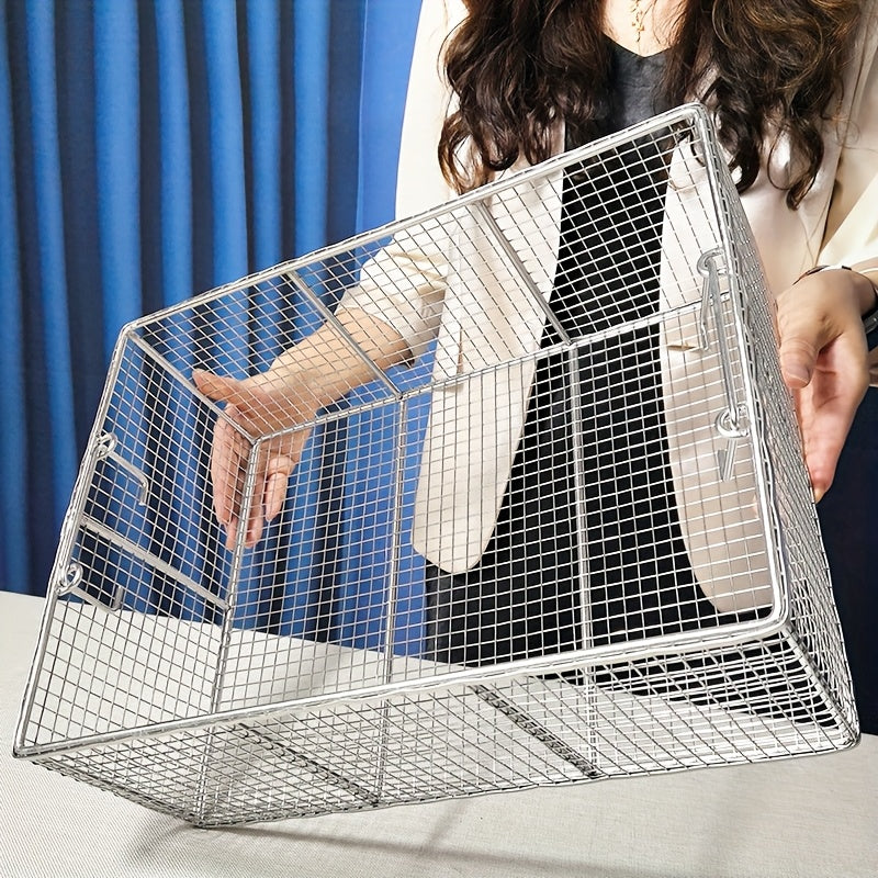 304 Stainless Steel Cleaning Basket, Metal Wire Mesh Basket, Cleaning And Filtering Equipment, Workpiece Drainage, Steaming, Frying, Screening And Filtering, High Load-Bearing Slag Separation, Rectangular, Storage, And Other Multi-Purpose