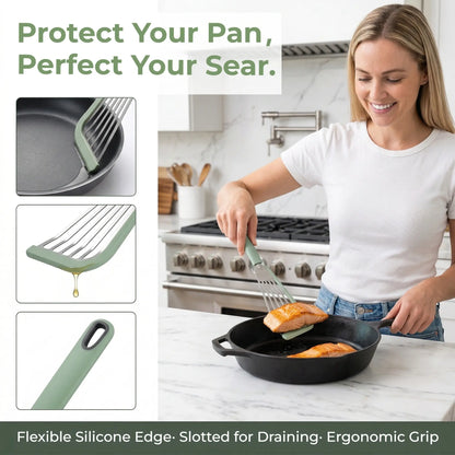 Food Grade Silicone Butterfly Spatula Heat Resistant Non Stick Pan Turner for Frying Fish Pancakes Stir Fry Kitchen Cooking Accessories Tool - YY