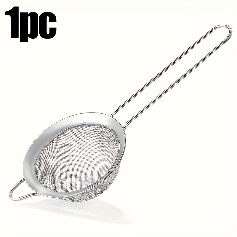 A Fine Mini Mesh Strainer - a Small Stainless Steel Sieve with a Handle, Ideal for Cocktails, Tea, Coffee, And Juice. This Durable Filter Requires No Electricity, Making It Suitable for Both Home Cooks And Professional Chefs