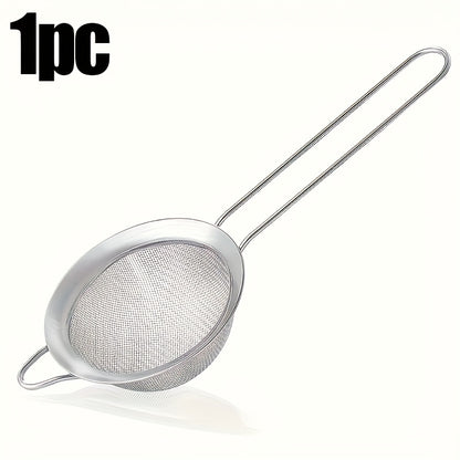 A Fine Mini Mesh Strainer - a Small Stainless Steel Sieve with a Handle, Ideal for Cocktails, Tea, Coffee, And Juice. This Durable Filter Requires No Electricity, Making It Suitable for Both Home Cooks And Professional Chefs