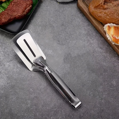 1pc, Stainless Steel Fried Fish Shovel Clamp Food Tong Fish Tong Non-Stick Clip Steak Shovel Spatula Kitchen Tools for Restaurant Kitchen