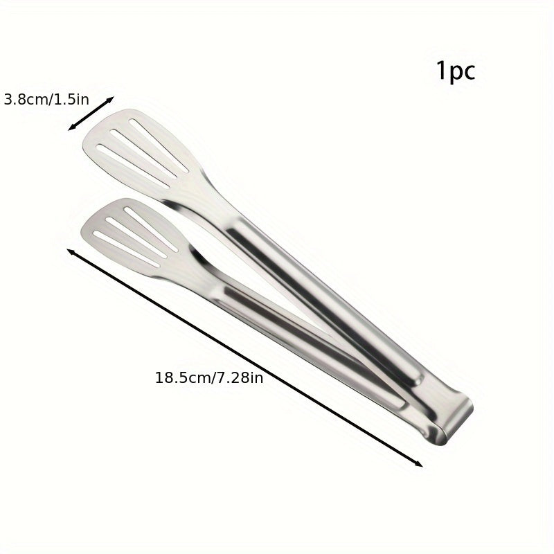 1pc Stainless Steel Food Tong, Barbecue Clip, Spicy Hot Pot Clip, Outdoor Cooking Supplies