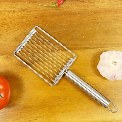 Stainless Steel Tomato & Egg Slicer | Manual Fruit & Vegetable Cutter for Perfect Slices | Kitchen Gadget for Salads, Sandwiches & Breakfast Prep | Durable 403 Stainless Steel Construction