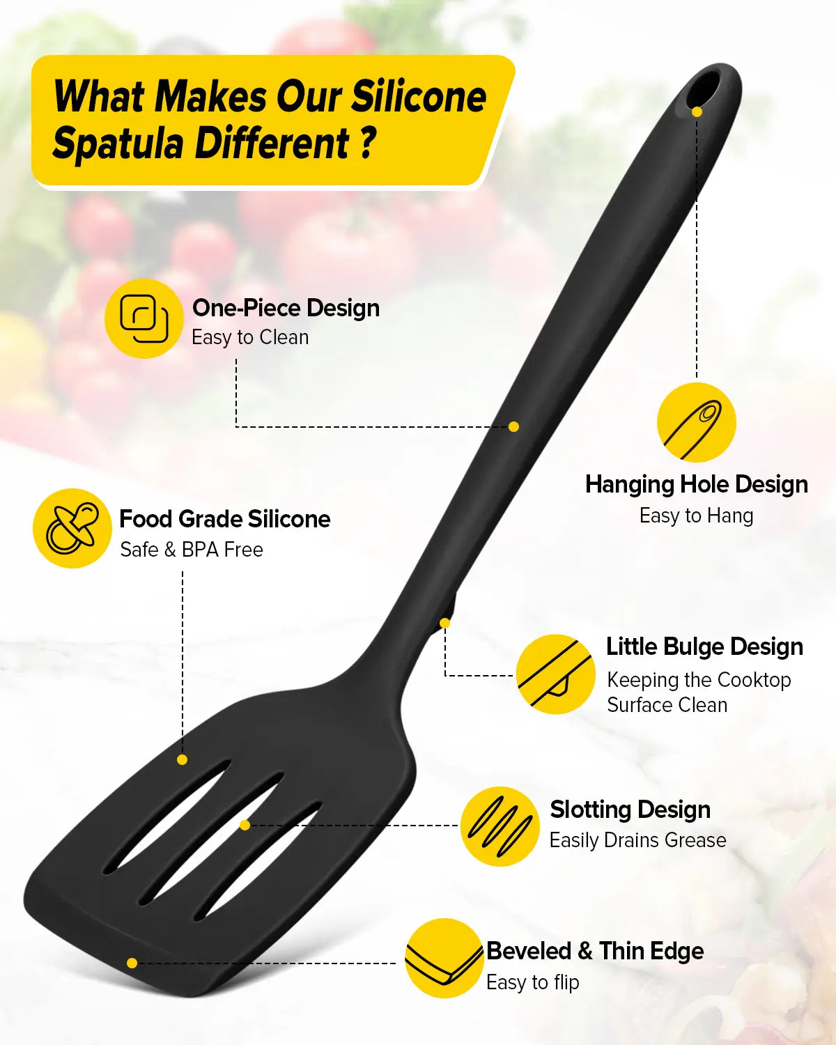 BUNDLEPRO Khaki Kitchen Utensils Set - 2-Piece Non-Stick Slotted Silicone Spatula Turner, 1-Piece Solid Silicone Cooking Spoon, Heat-Resistant BPA-Free, Protects Pot Coats, Ideal for Family Daily Use, Cooking Fish & Pancakes